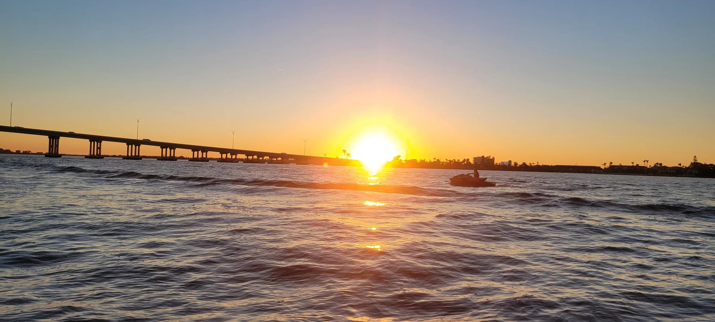 Sunset over Cape Coral waterways